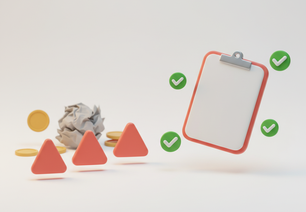 Documento de presupuesto con errores siendo corregidos